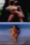 Naked woman Bent over backwards