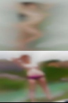 Naked woman jogging biking
