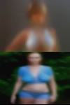 Nude females smoking
