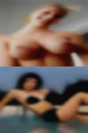 Horny couple touch each other