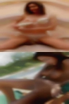 Man woman and playing boobs
